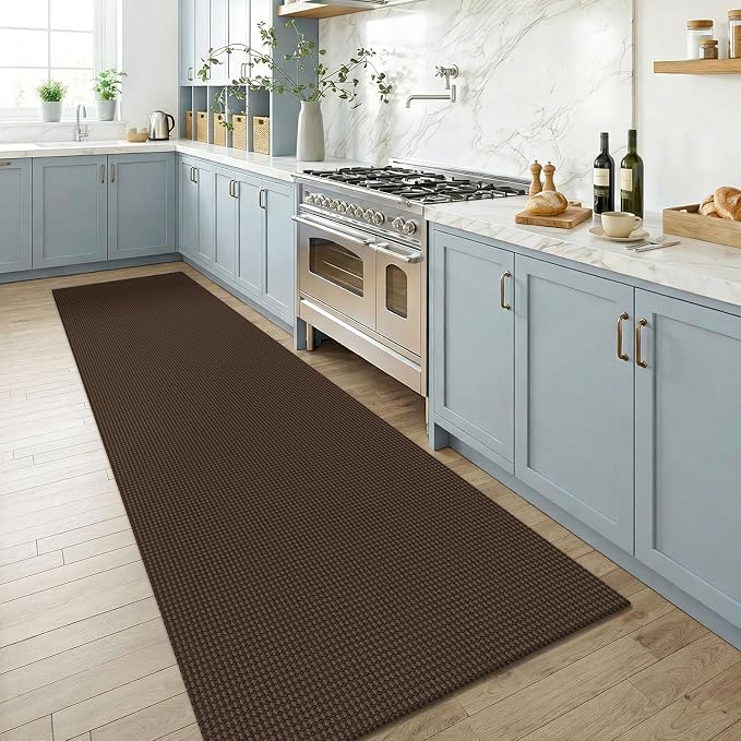 KOZYFLY Cotton Runners for Hallway 3x8, Wide Washable Runner Rug, Woven Non
