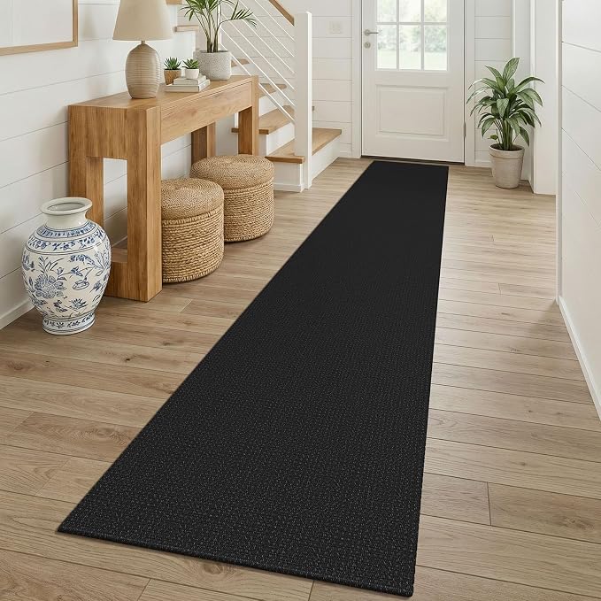 KOZYFLY Black 2x12 Runners Rugs