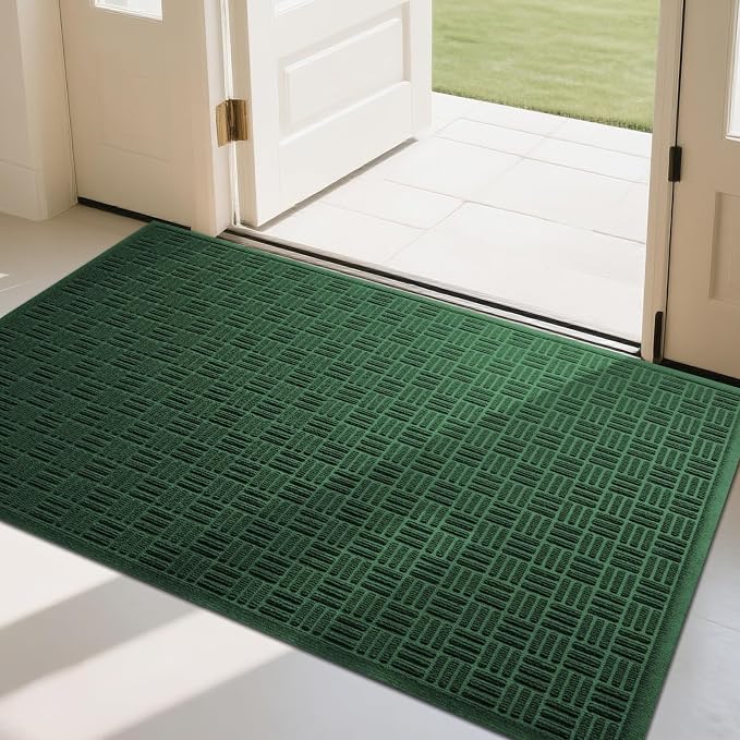 Mibao Front Door Mat Indoor Outdoor Entrance, Dirt Trapping Waterproof