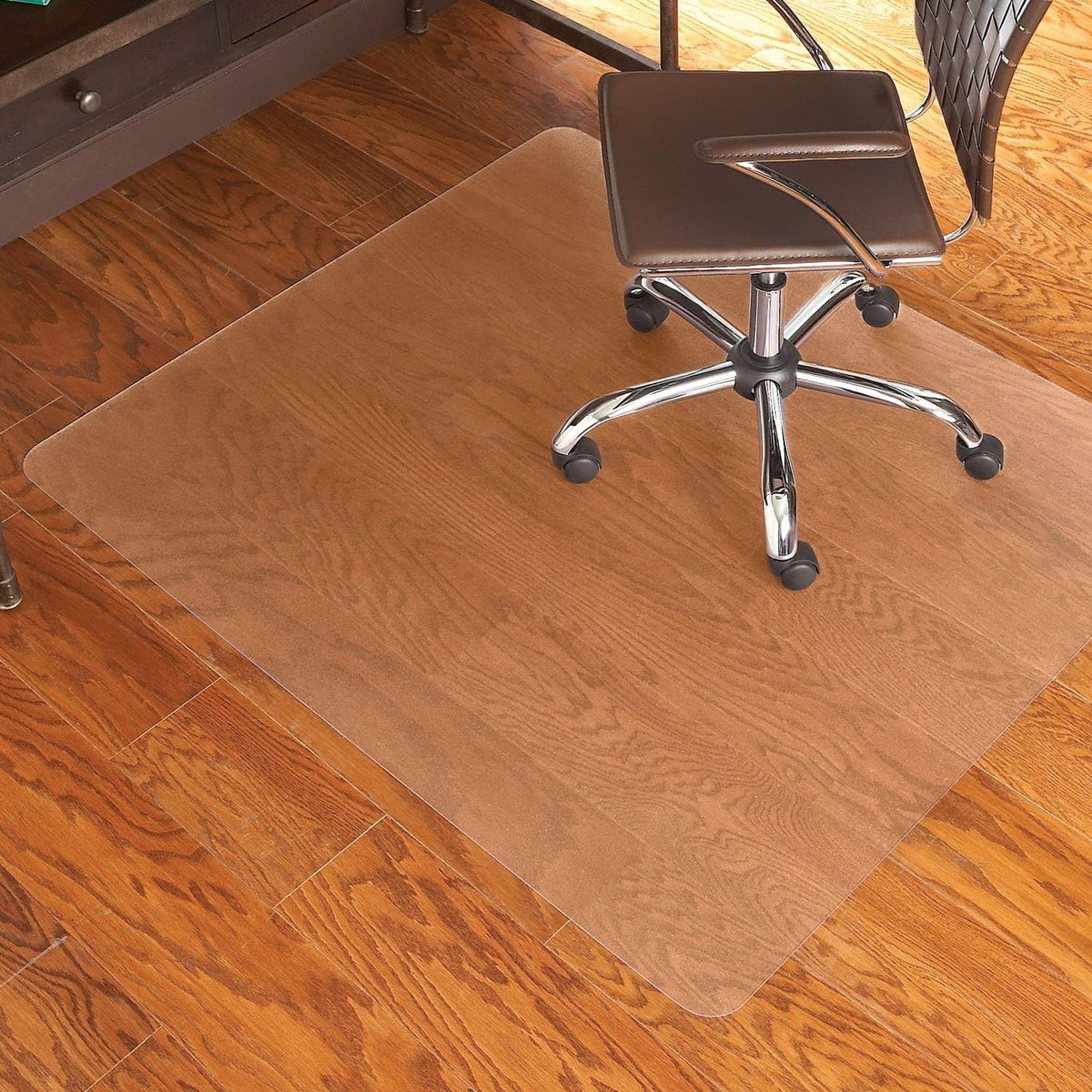 ES Robbins EverLife Hard Floor Rectangle Vinyl Chair Mat, 46 by 60-Inch, Clear