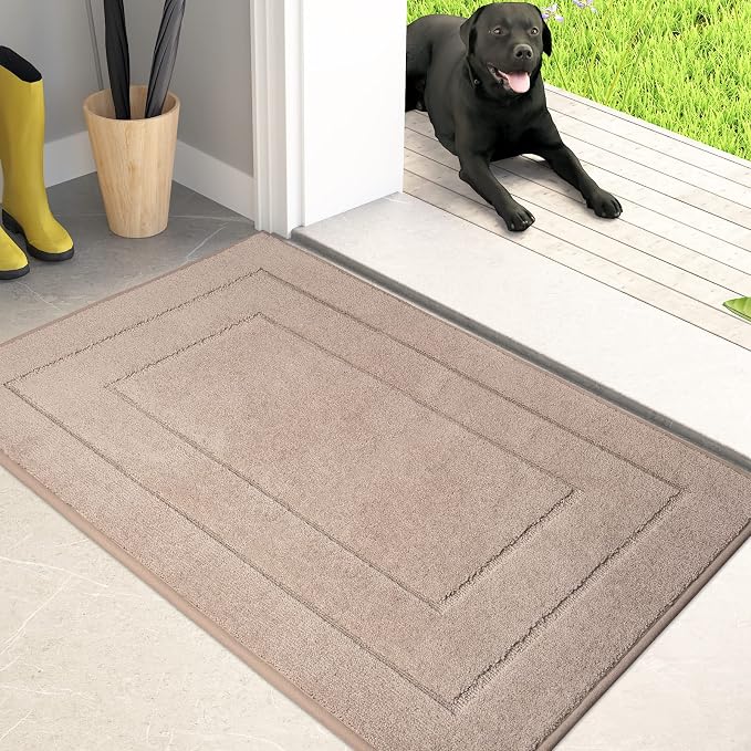 PURRUGS Dirt Trapping Door Mat 24" x 35.5", Non-Slip/Skid Machine Washable