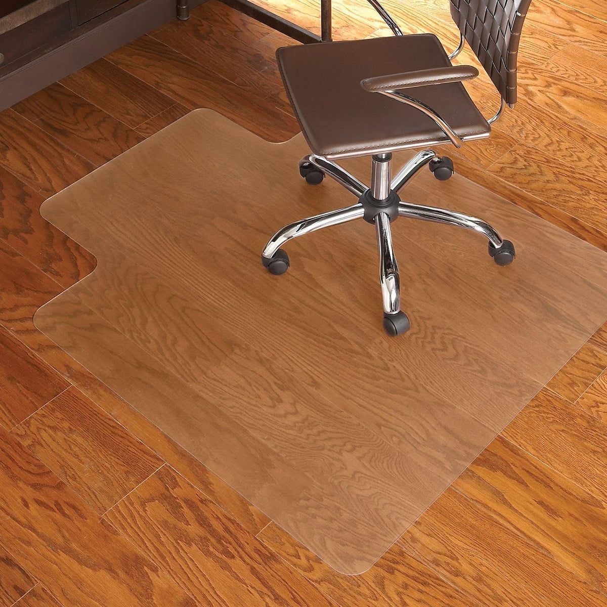 ES Robbins EverLife Hard Floor Lipped Vinyl Chair Mat, 36 by 48-Inch, Light Use Clear