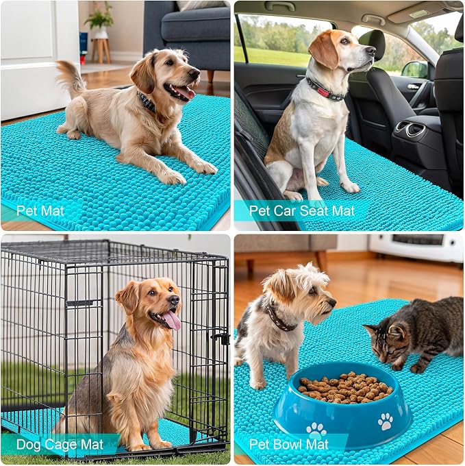 OLANLY Dog Door Mat for Muddy Paws 59x20, Absorbs Moisture and Dirt, Absorbent