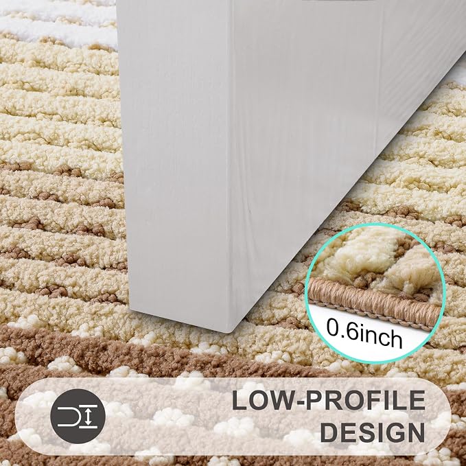 Kitinjoy Indoor Outdoor Door Mat, 59x24 Non-Slip Absorbent Dirt Trapper