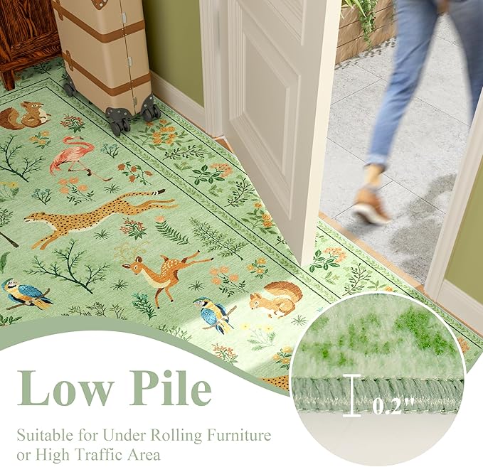 DUKINO 2x4 Rug for Hallway, Washable Kitchen Runner Rug