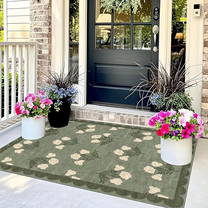 3x5 Floral Entry Rug