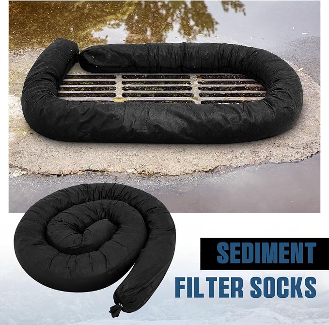 2 Pcs Sediment Filter Erosion Control Blanket Silt Fence Sock
