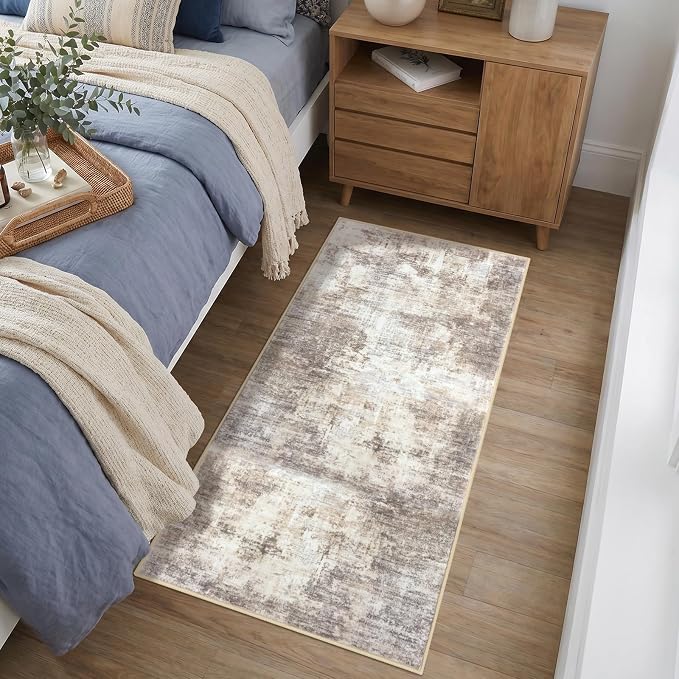IOHOUZE Abstract Runner Rug 2x4 Ft Entryway Rugs Washable Door Mat Indoor