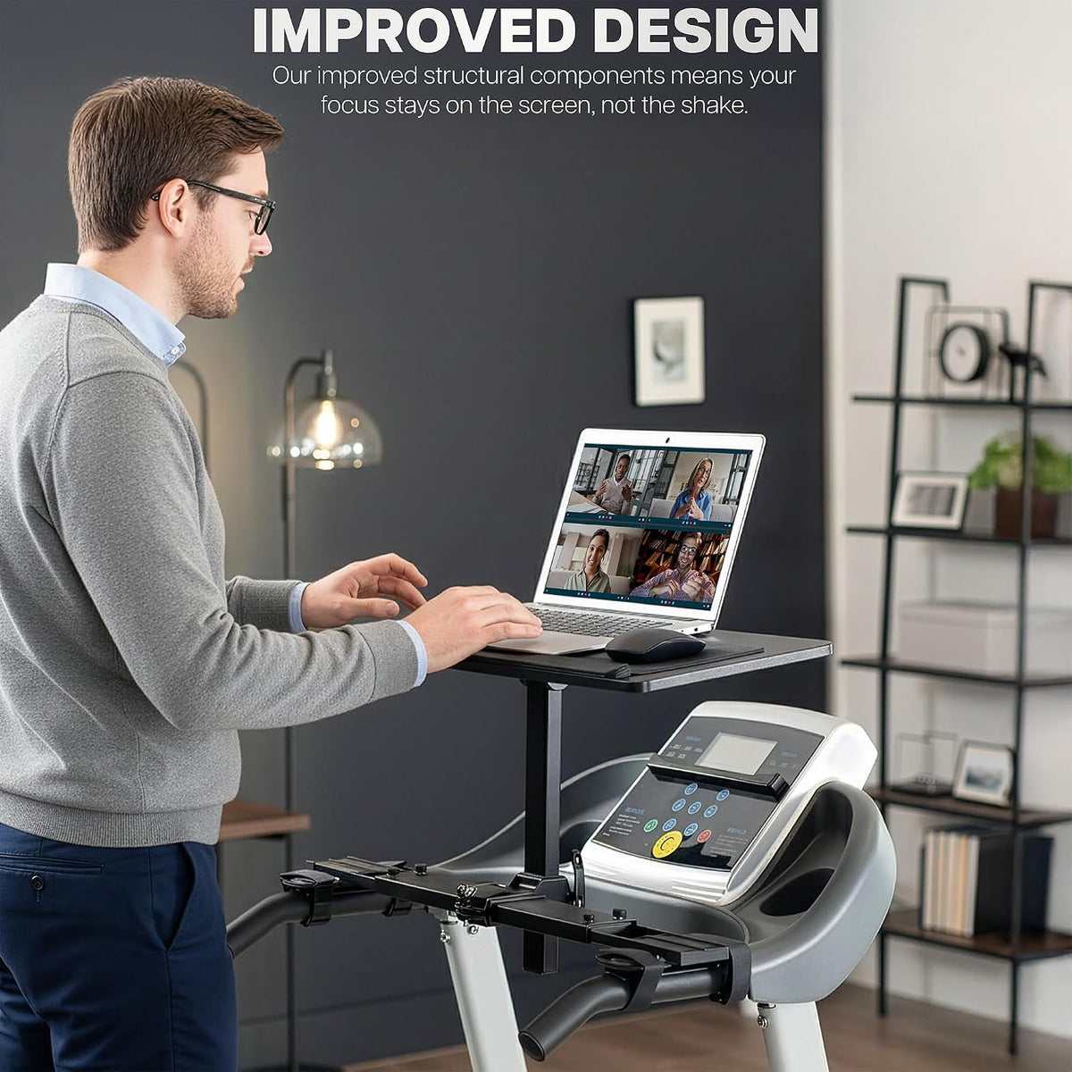 VIVO Black Universal Wooden Laptop Treadmill Desk with Tilt, STAND-TDML4R