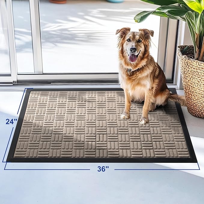 Mibao Front Door Mat, Heavy Duty Durable Welcome Mat