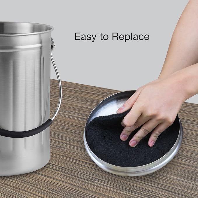 12 Pieces Counter Top Activated Carbon Compost Bin Filters
