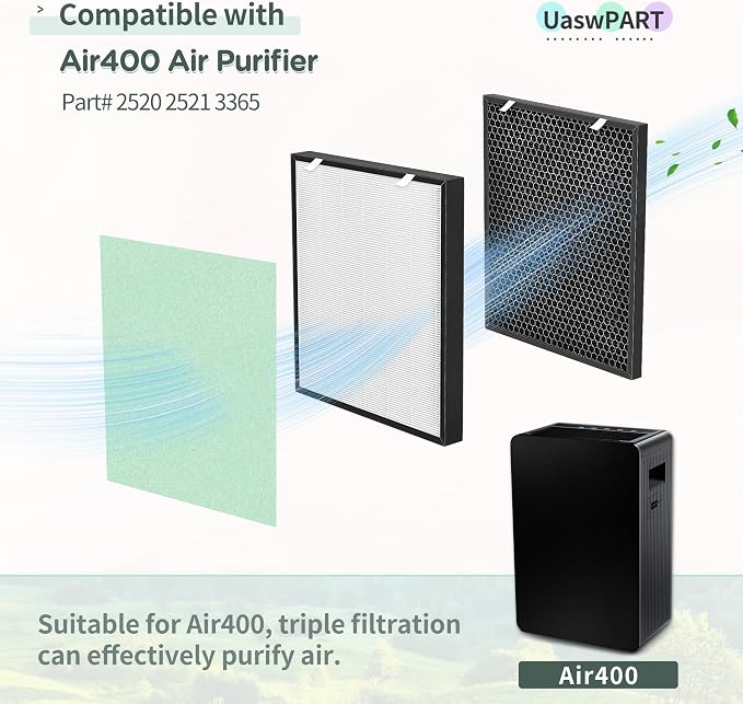 Air400 Filter Compatible with Bissell Air400 Air Pu-rifier Filter Replacement
