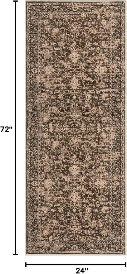 KILOCOCO Hallway Runner 2x6 Rug Runner Washable Kitchen Runners Printed Floral