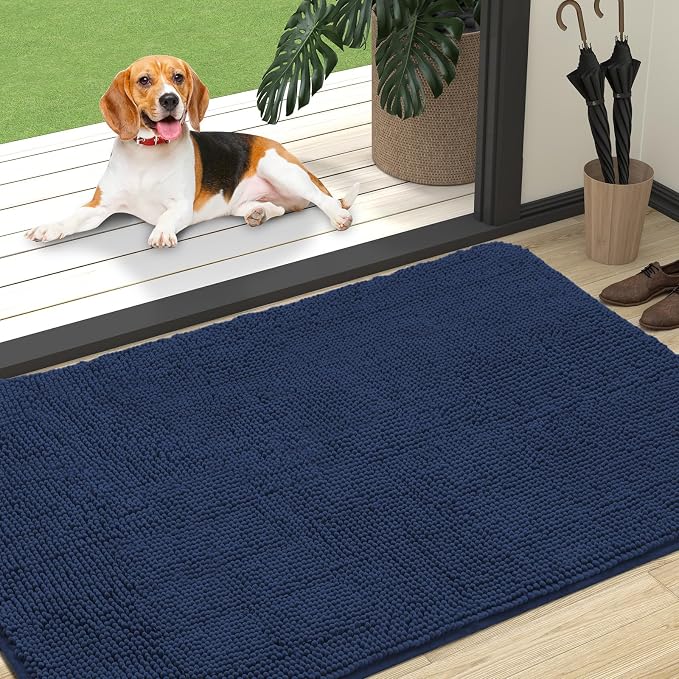 OLANLY Dog Door Mat for Muddy Paws 47x32, Absorbs Moisture and Dirt, Absorbent