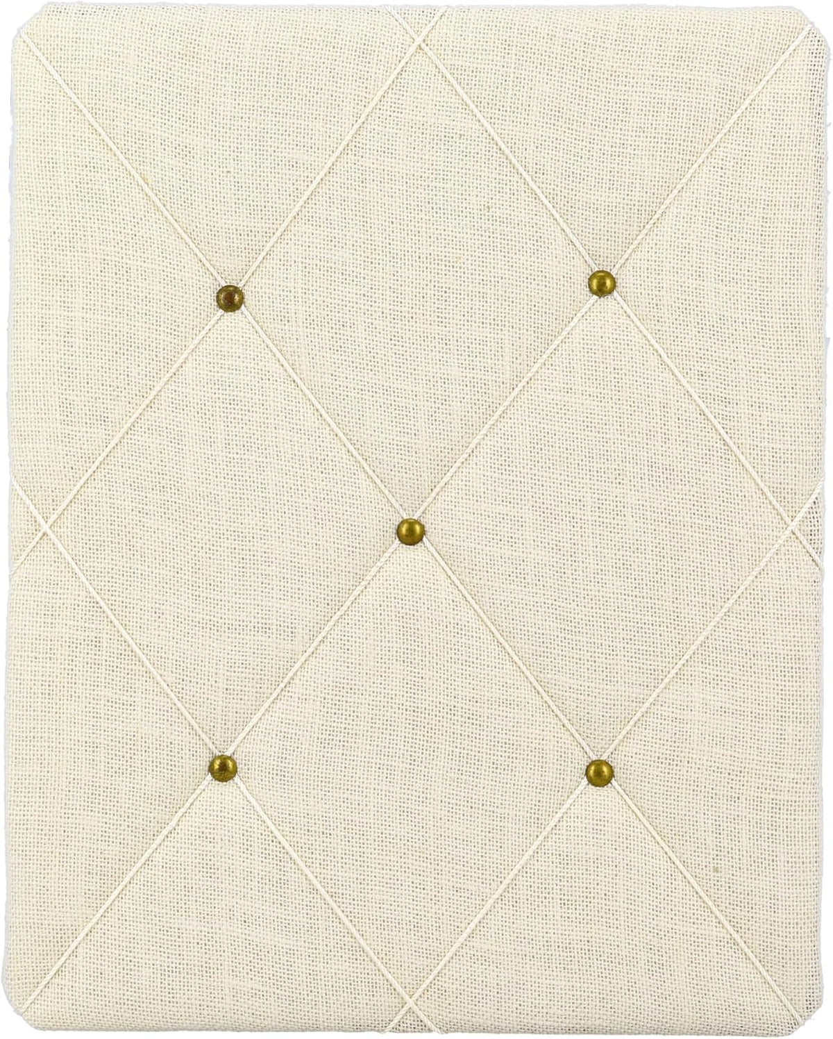 White Burlap Bulletin Picture & Memo Board, 19.75 x 15.75 in