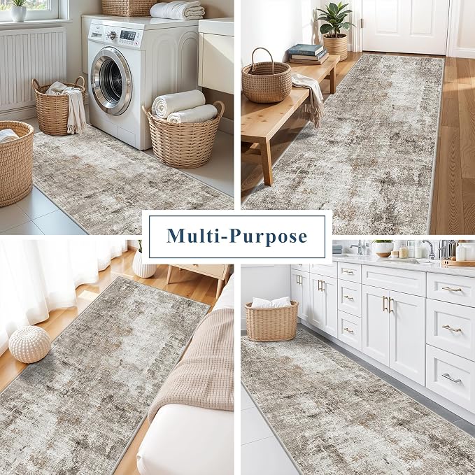 Washable Non Slip Runner Rug 3x8 – Hallway Runner Rug & Kitchen Carpet Runner –