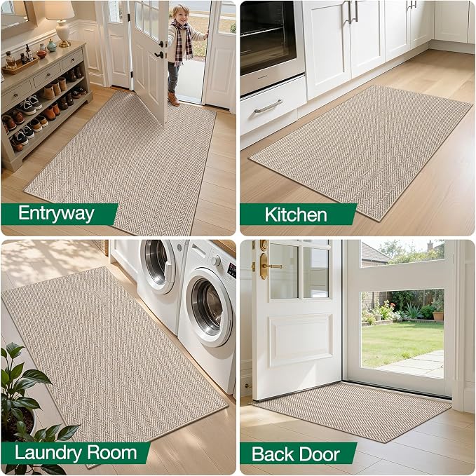 LUMI Ultra Thin Runner Rug for Hallway 2.3'x8', Non-Slip Entryway Rug