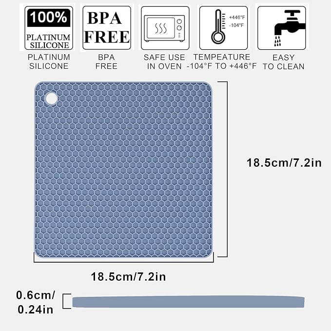 4 Pack Silicone Trivet Mat, Silicone Trivets