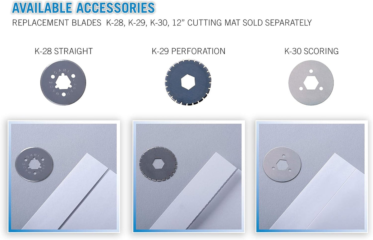 Carl 12 inch DC-200N Premium Rotary Paper Trimmer, Metal Base, 15 Sheet Cutting Capacity.