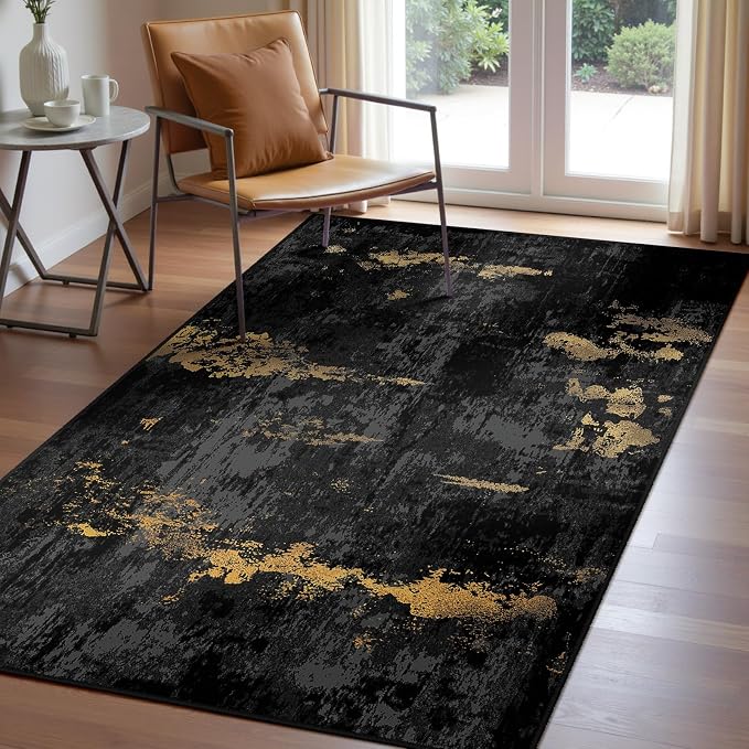 RELEANY Washable Area Rugs 3'x5' Non-Slip Modern Abstract Soft