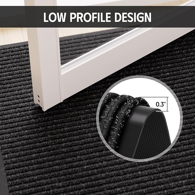 Front Door Mat Indoor Outdoor Entrance, Non-Slip Backing Large Door Mat Indoor