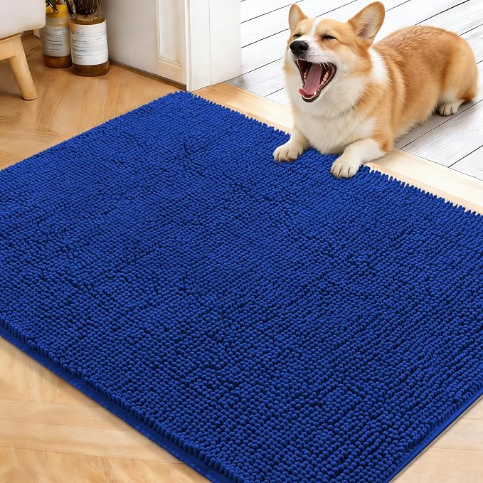 OLANLY Dog Door Mat for Muddy Paws 40x32, Absorbs Moisture and Dirt, Absorbent