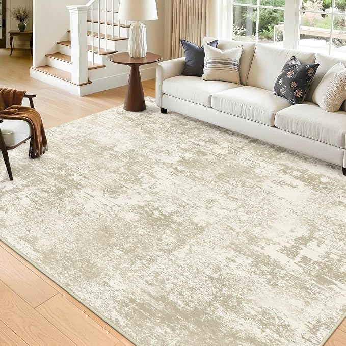 RELEANY Washable Area Rugs 8'x10' Non-Slip Modern Abstract Soft