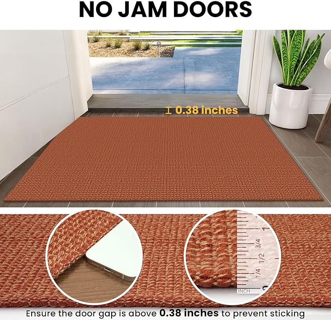 IOHOUZE Washable Runner Rug 3x8 Non Slip Rubber Backed Wide Hallway Runner