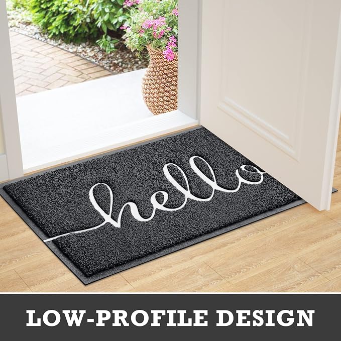 CozyBounty Door Mat Hello Mats Outdoor Indoor Non-Slip Doormat