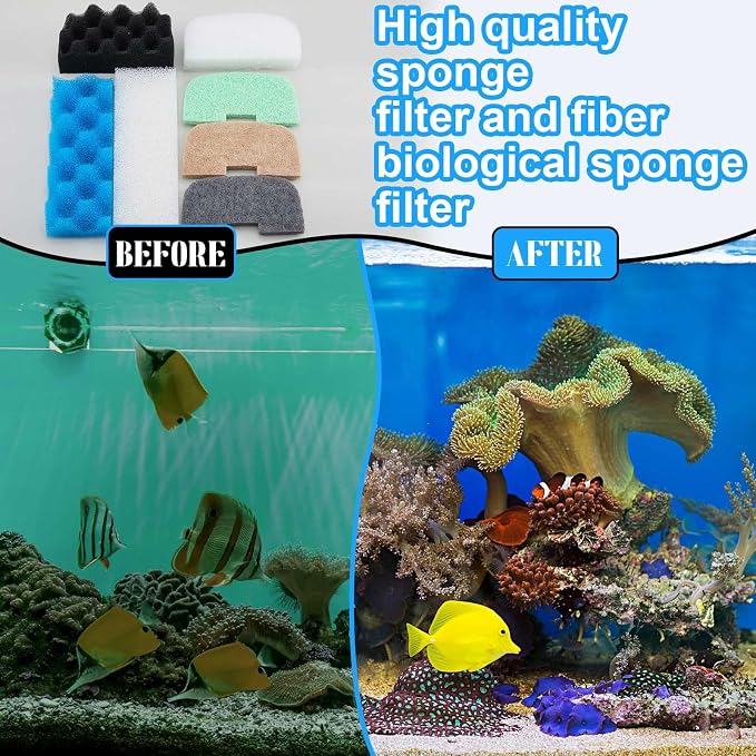 50 Pcs Compatible with Fluval 206/207 Filter Media Canister Filter Maintenance