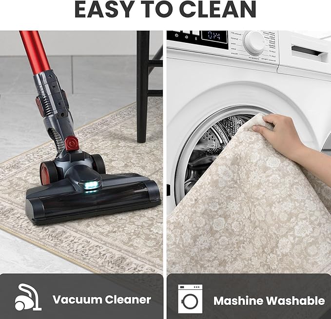 SIILOOM 2x3 Washable Rug Soft Area Rug