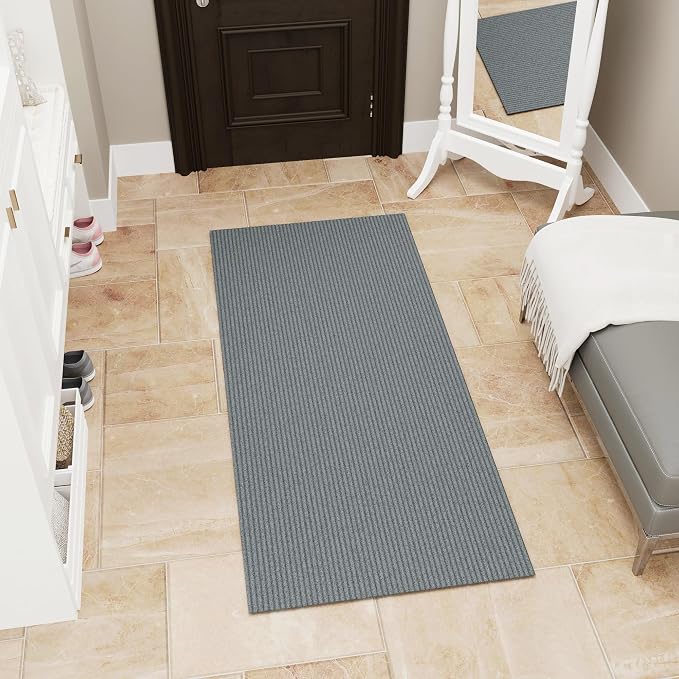 Ottomanson 2'7" x 5' Mud Mat Area Rug Scraper Carpet