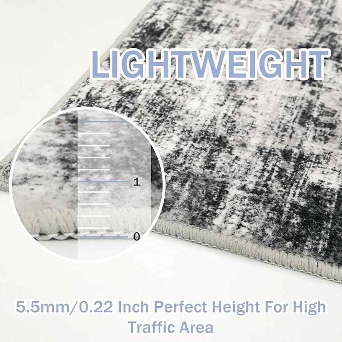 IOHOUZE Abstract Runner Rug 3x18 Ft Extra Long Washable Runners