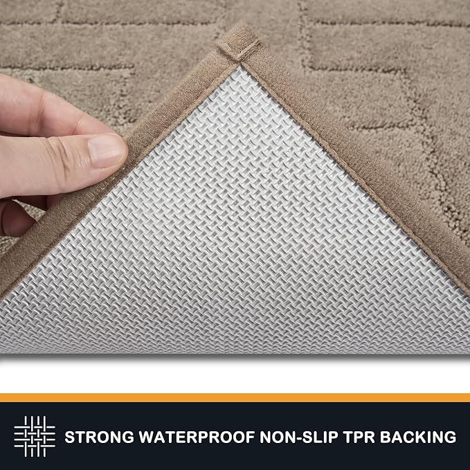 PURRUGS Dirt Trapping Door Mat 24" x 59", Non-Slip Machine Washable Entry Rug