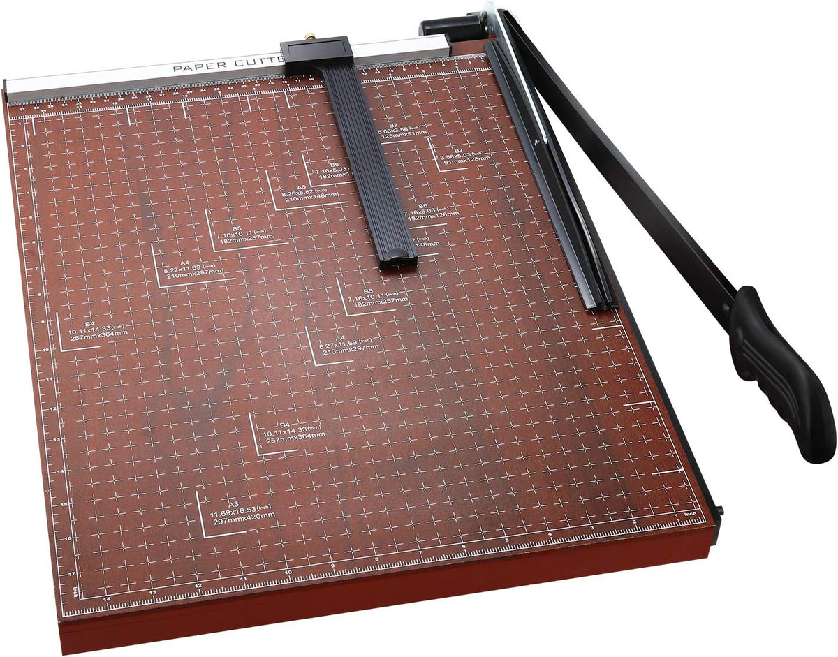 A2-B7 Paper Trimmer Paper Cutter Heavy Duty Trimmer Gridded Paper Photo Guillotine Craft Machine 18 inch Cut Length 12 Sheets Capacity for Office Home Use