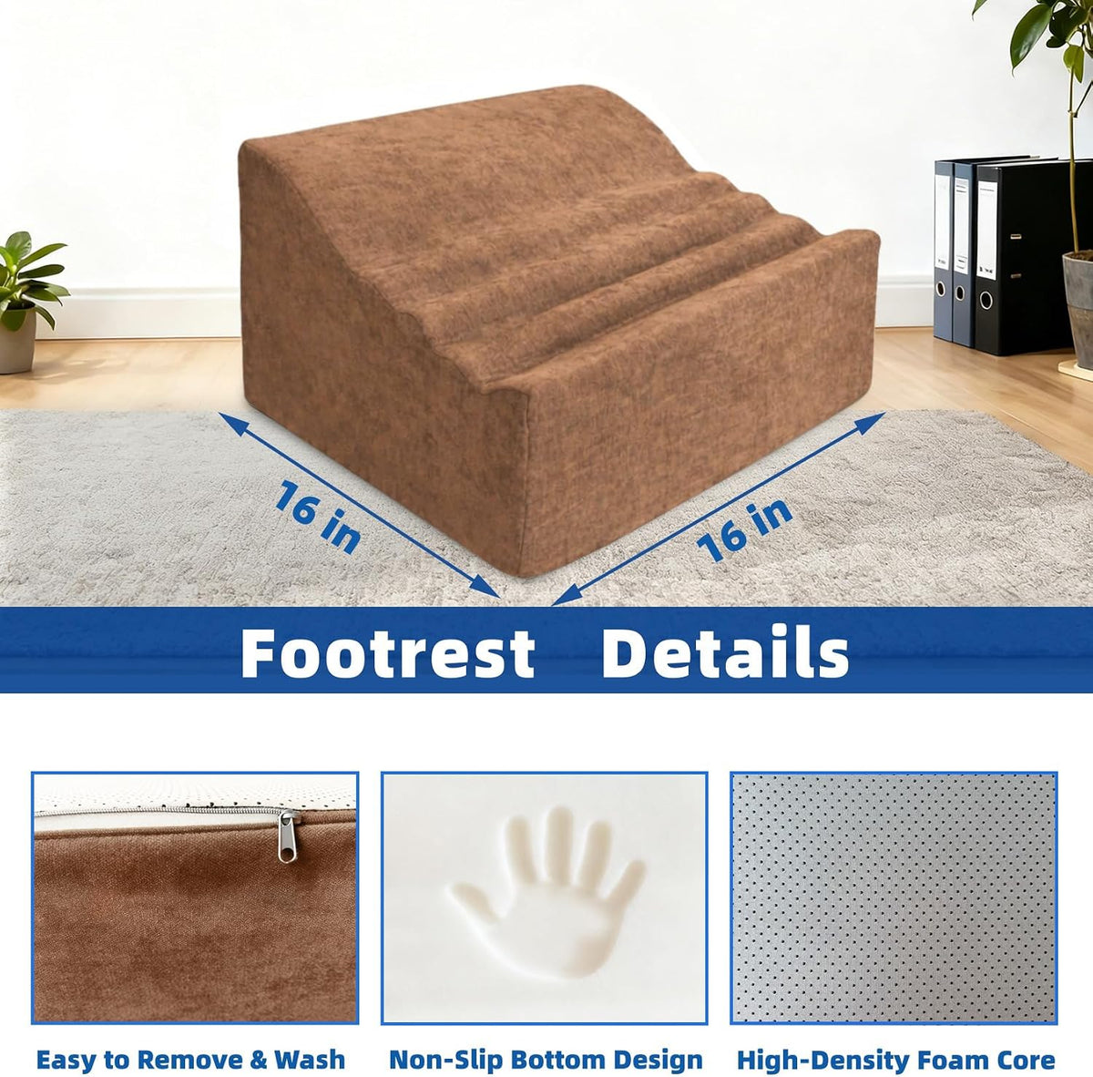 Foot Rest for Under Desk at Work, Non-Slip Office Foot Stool