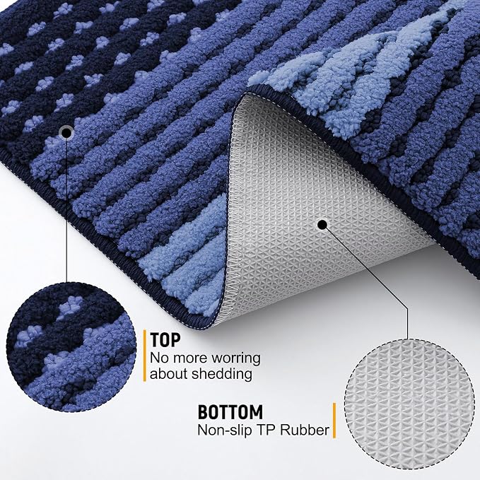 Kitinjoy Indoor Outdoor Door Mat, 71x47 Non-Slip Absorbent Dirt Trapper