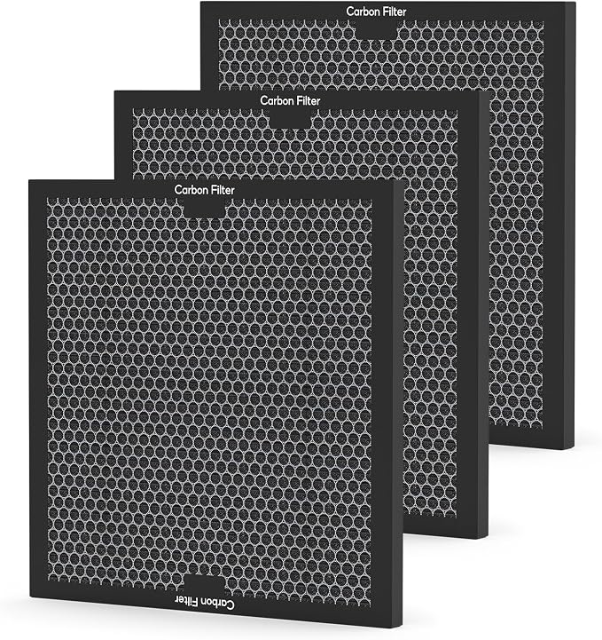 3-pack Activated Carbon Filter Replacement Set Compatible