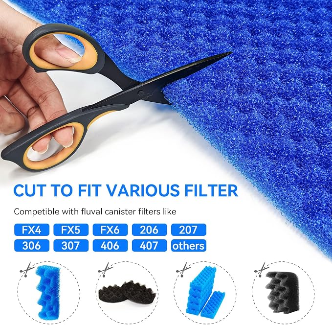 Foam Aquarium Filter Coarse Sump Filter Sponge Cut to Fit Bio Sponge Filters