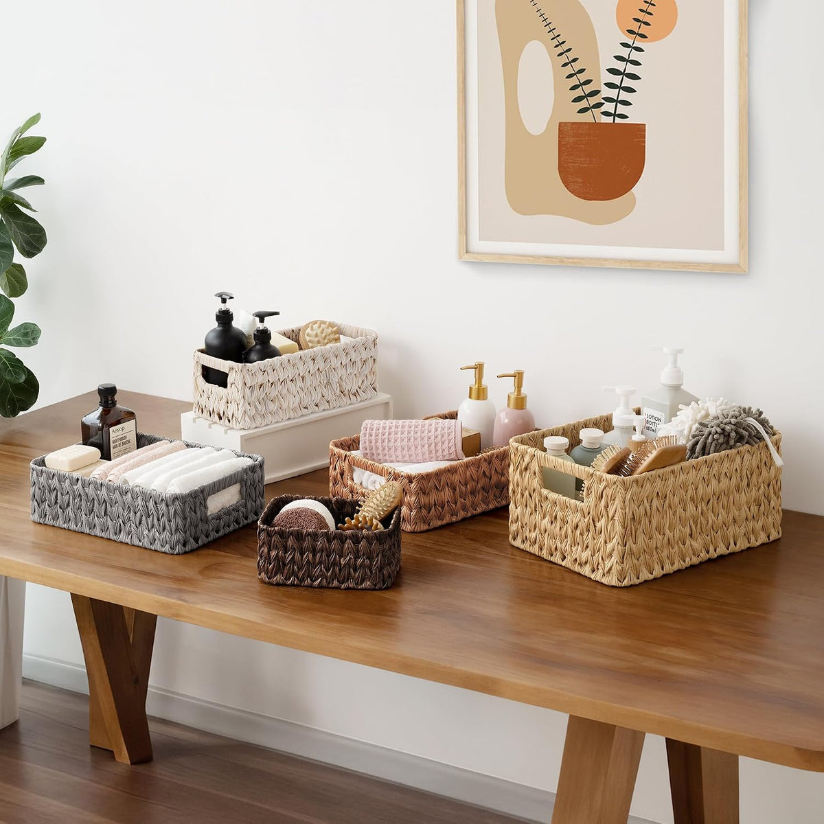 GRANNY SAYS Small Wicker Baskets for Shelves, Wicker Baskets for Storage