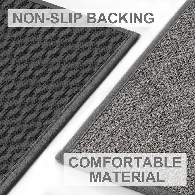 LEKEEPGO Long Door Mat 24"x59", Non Slip Door Mat Indoor Entrance, Rubber