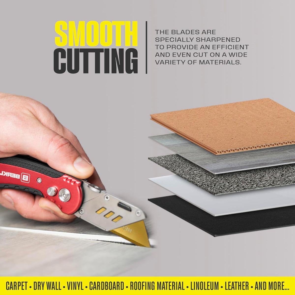 Berkling 50-Pack Titanium Plated Utility Blades, SK2H Steel, 3x Sharper