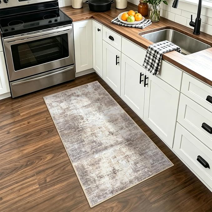 IOHOUZE Abstract Runner Rug 2x4 Ft Entryway Rugs Washable Door Mat Indoor