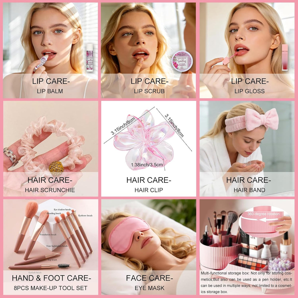 27 Pcs Spa Day Gifts Basket for Women, Camellia Magnolia Bath and Body Gift