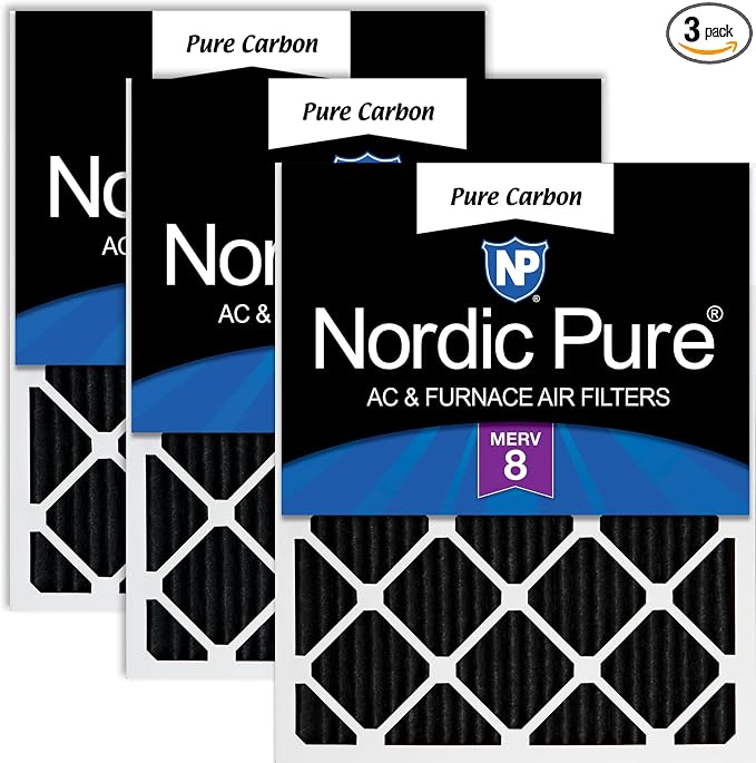 Nordic Pure 14x30x1 Pure Carbon Pleated Odor Reduction Furnace Air Filters 3