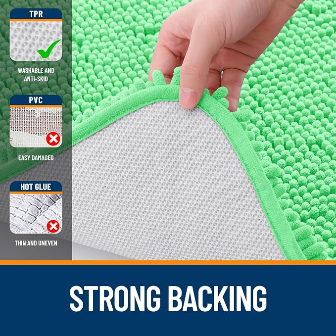 OLANLY Large Bathroom Rugs 70x46, Extra Soft Absorbent Chenille Bath Rugs