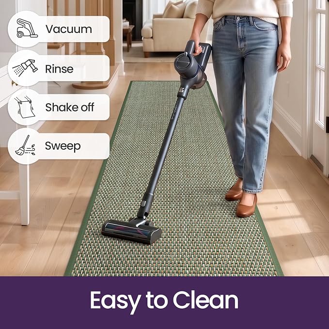DEX Hallway Runner Rug 2x6, Non Slip Rubber Backing Inside Entryway Carpet