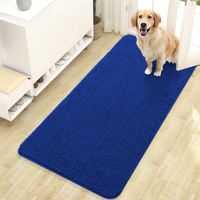 OLANLY Dog Door Mat for Muddy Paws 47x24, Absorbs Moisture and Dirt, Absorbent