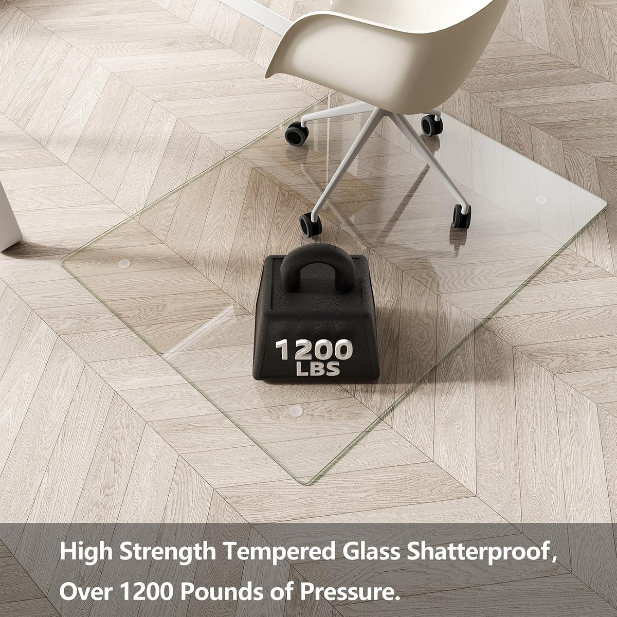 Koonmi Glass Chair Mat for Carpet, 36"x48" Thick Office Chair Mat