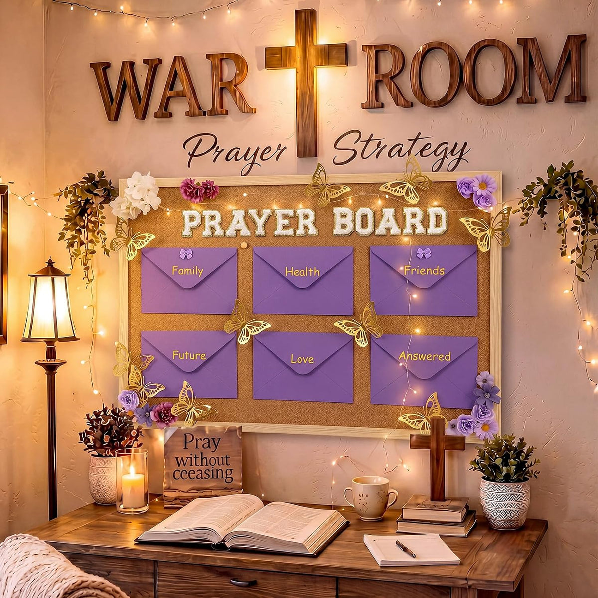 Geetery 182pcs Christian Vision Board Kit Pray Supplie, Classic, Purple